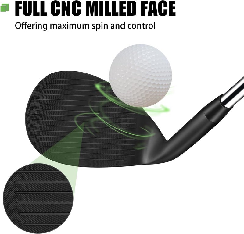 MAZEL Forged Golf Wedges for Men & Women - Golf Gap Wedge, Sand Wedge,Lob Wedge,Escape Bunkers and Quickly Cuts Strokes Around The Green,High Loft Golf Club Wedge - Image 2
